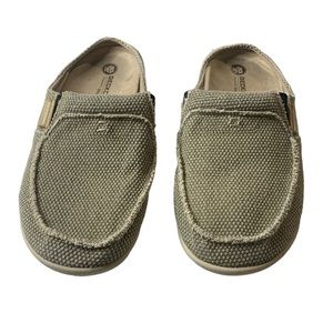Gecko Man Walk Hero Canvas Slippers Clog Shoes Olive Green Size 8.5